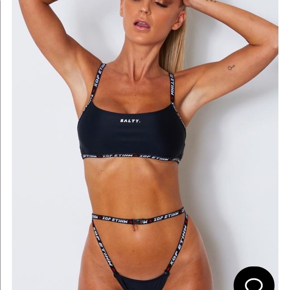 White fox Soaked Bikini Top Black - Picture 5 of 7